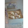 Kerstballen 4x8 cm wit